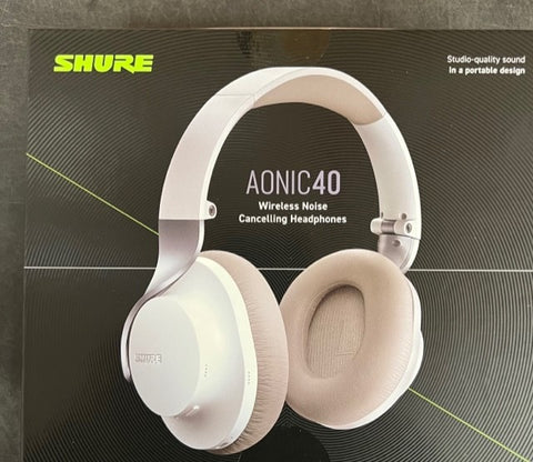 Shure SBH1DYWH1 Aonic 40 Premium Wireless Headphones White (Used-like new)