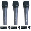 Sennheiser E 835 Dynamic Vocal Mic 3 Pack+Cables+Stands