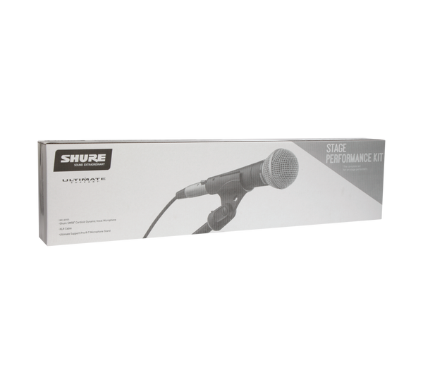 Shure SM58 Cardioid Dynamic Vocal Microphone Bundle with Stand and XLR Cable (used like new open box SBI06455477)