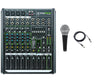 Mackie PROFX8V2 8-Channel Compact Mixer with USB and Effects bundled with mic and cable