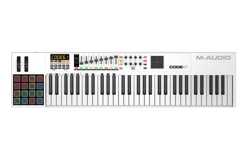 M-Audio Code 61 | 61-Key USB MIDI Keyboard Controller with X/Y Touch Pad (16 Drum Pads / 9 Faders / 8 Encoders) Refurbished