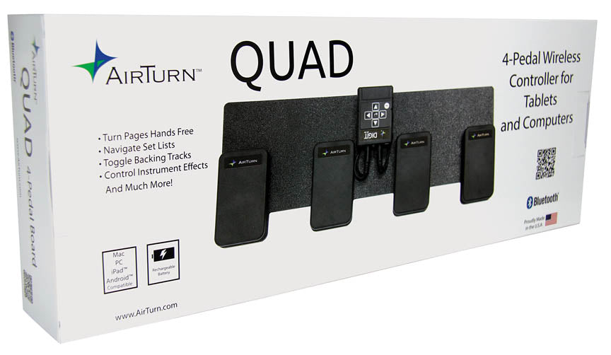 AirTurn QUAD 4-Pedal Wireless Page Turner