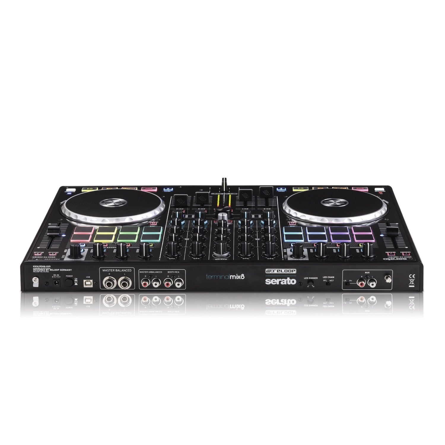 Reloop Terminal Mix 8 4-Deck Serato DJ-Performance Pad Controller (TM8