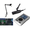 RME Babyface Pro Podcast Bundle with TotalMix Software, Audio Technica BP40 Mic, Cable, Studio Desk Stand