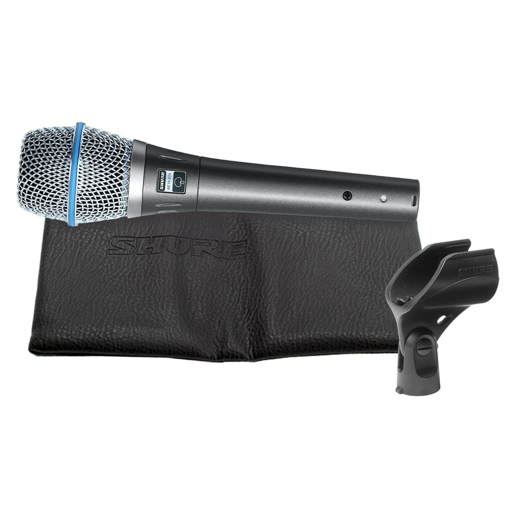 Shure Beta 87A Supercardioid Condenser Vocal Microphone Bundle with Mi ...
