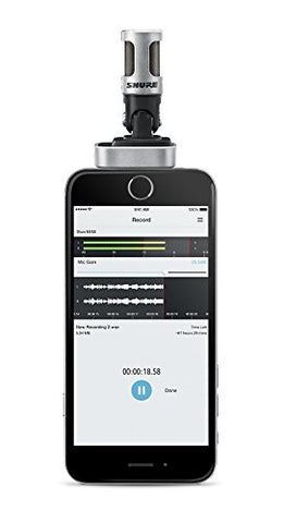 Shure MV88 iOS Digital Stereo Condenser Microphone for Iphone, Ipad lightning connector