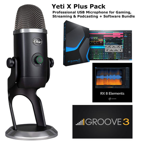 Blue Yeti X Plus Pack Professional USB Microphone + Software Bundle
